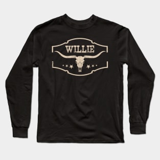 Outlaw Spirit: Trendy Tee Featuring the Iconic Style of Willie Long Sleeve T-Shirt
